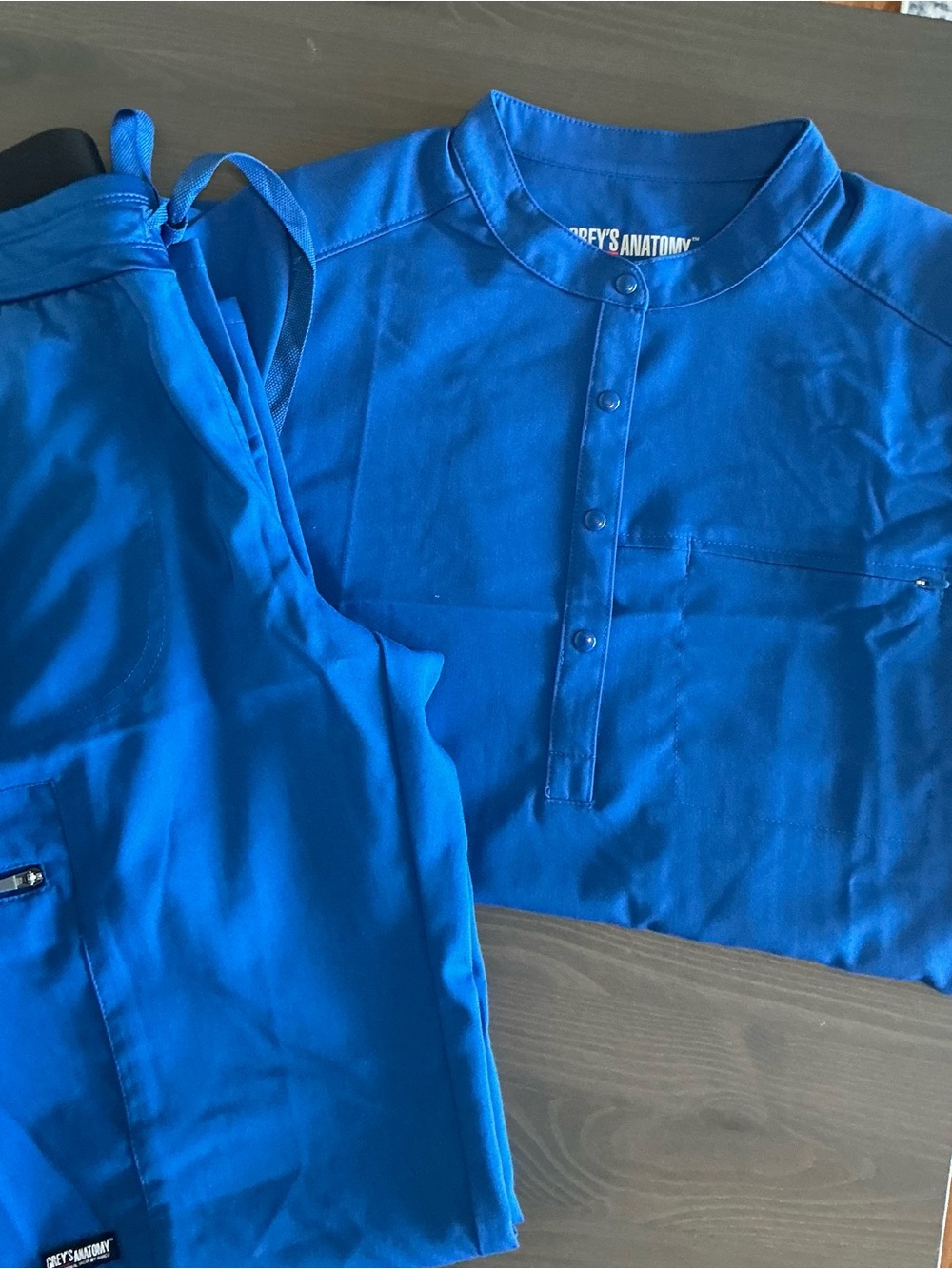 Grey's Anatomy Royal Blue Scrub Set - XS